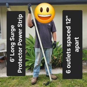 Wiremold Legrand Power Strip V20GB612 Prewired Raceway 6 Outlets, 12 in apart